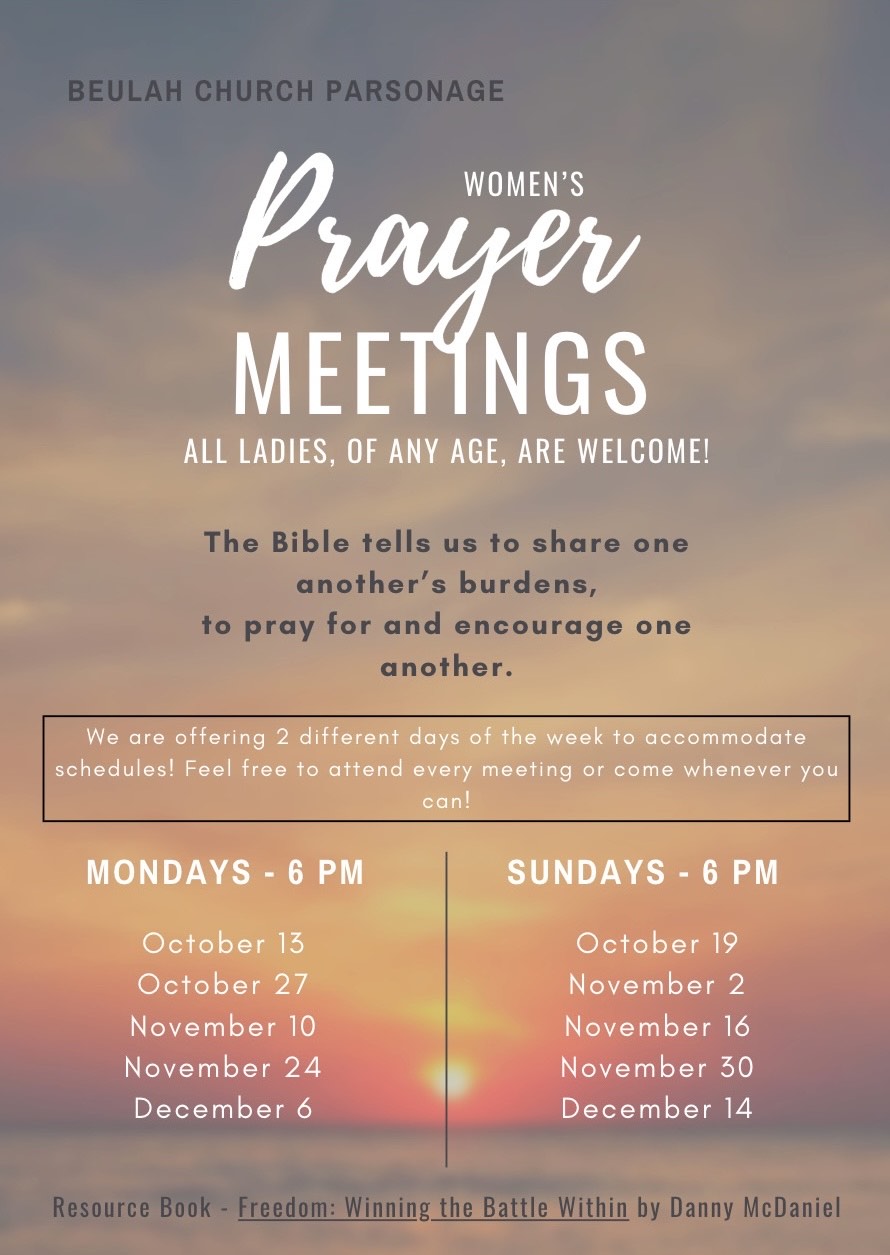 Womens prayer meetings